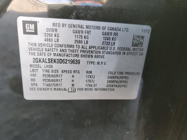Photo 14 from auction – 2013 GMC TERRAIN SL with VIN 2GKALSEK0D6219639