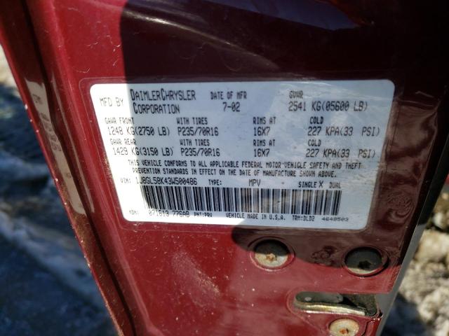 Photo 14 from auction – 2003 JEEP LIBERTY LI with VIN 1J8GL58K43W500486