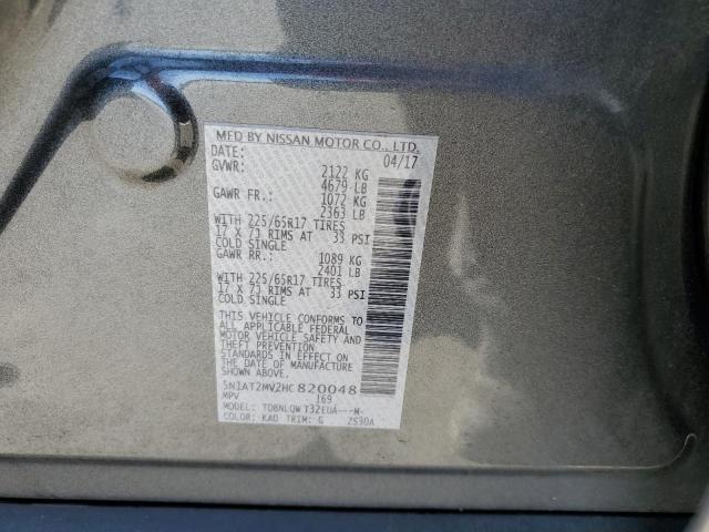 Photo 14 from auction – 2017 NISSAN ROGUE SV with VIN 5N1AT2MV2HC820048