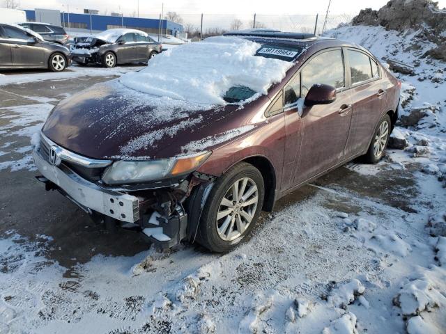 HONDA CIVIC EX 2012 with VIN JHMFB2F87CS005863 - Photo from auction