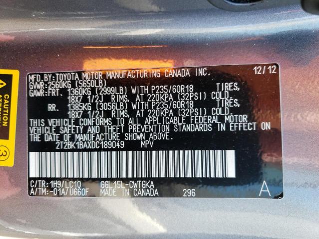 Photo 14 from auction – 2013 LEXUS RX 350 BAS with VIN 2T2BK1BAXDC189049