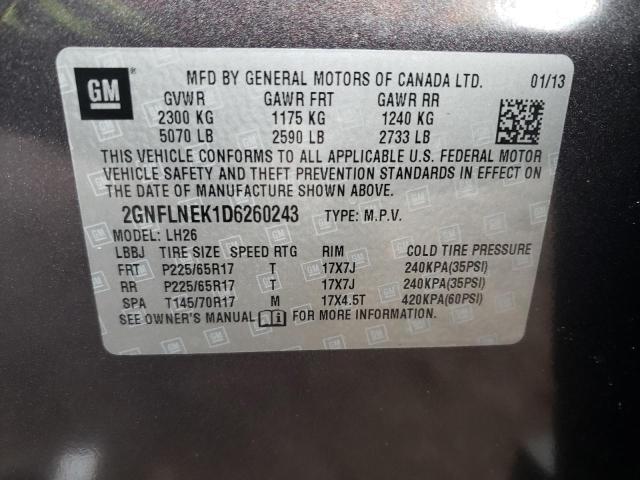 Photo 14 from auction – 2013 CHEVROLET EQUINOX LT with VIN 2GNFLNEK1D6260243
