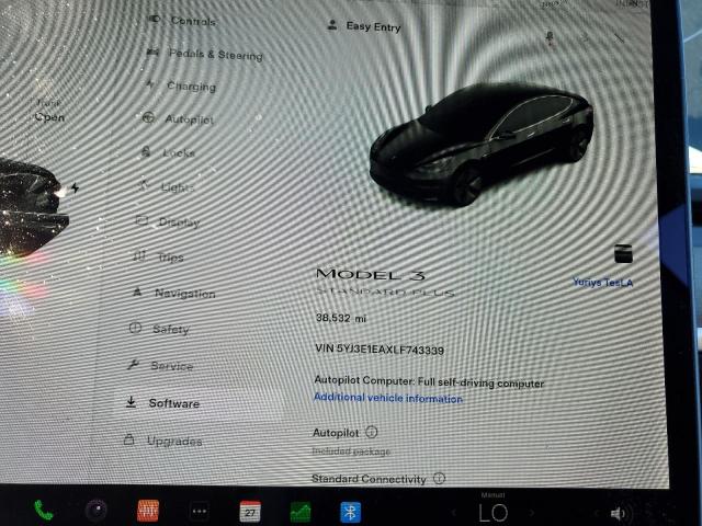 Photo 9 from auction – 2020 TESLA MODEL 3 with VIN 5YJ3E1EAXLF743339