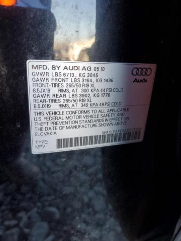 Photo 14 from auction – 2010 AUDI Q7 PREMIUM with VIN WA1LYAFE5AD007934
