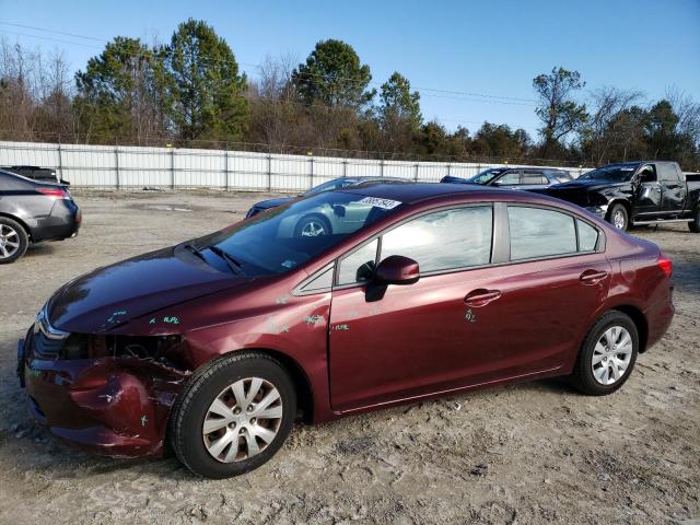HONDA CIVIC LX 2012 with VIN 2HGFB2F51CH574899 - Photo from auction