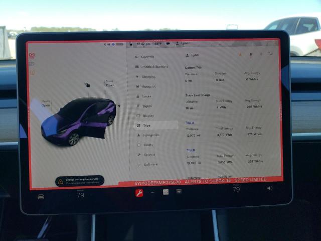 Photo 9 from auction – 2021 TESLA MODEL Y with VIN 5YJYGDEE5MF075679