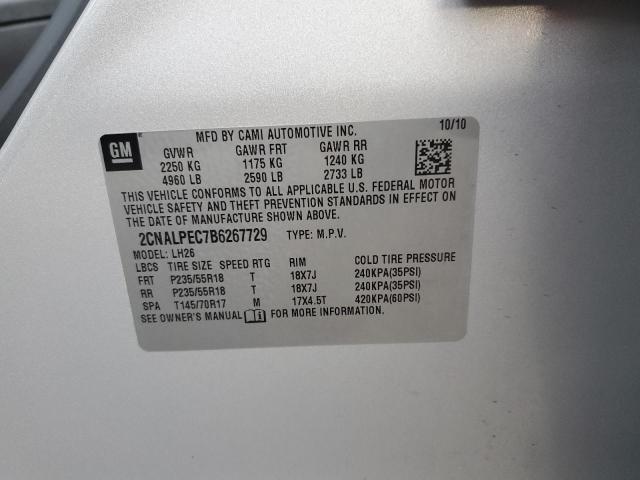 Foto 14 de la subasta – 2011 CHEVROLET EQUINOX LT con VIN 2CNALPEC7B6267729