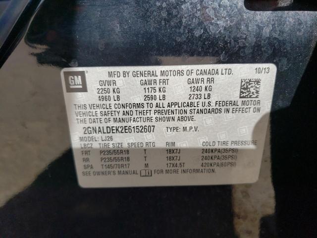 Photo 14 from auction – 2014 CHEVROLET EQUINOX LT with VIN 2GNALDEK2E6152607