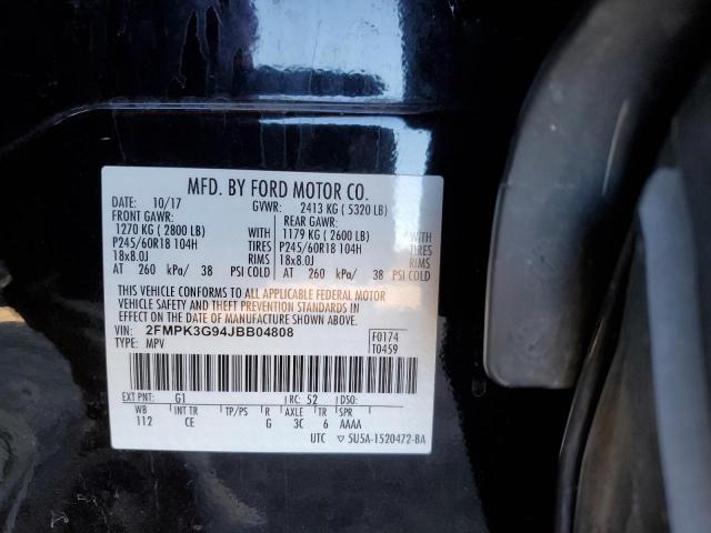 Photo 14 from auction – 2018 FORD EDGE SE with VIN 2FMPK3G94JBB04808