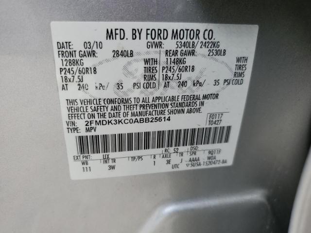 Photo 14 from auction – 2010 FORD EDGE LIMIT with VIN 2FMDK3KC0ABB25614