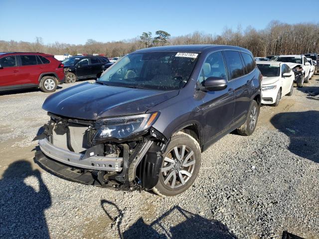 HONDA PILOT EX 2021 with VIN 5FNYF5H39MB027105 - Photo from auction