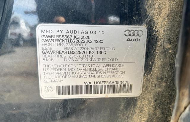 Photo 10 from auction – 2010 AUDI Q5 PREMIUM with VIN WA1LKAFP5AA093475