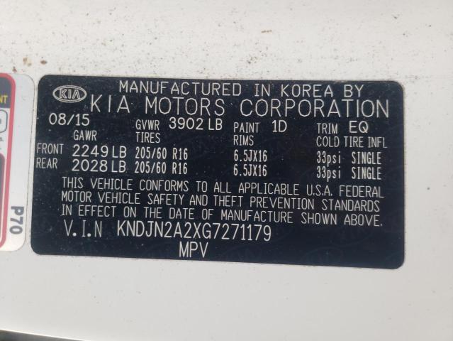 Photo 14 from auction – 2016 KIA SOUL with VIN KNDJN2A2XG7271179