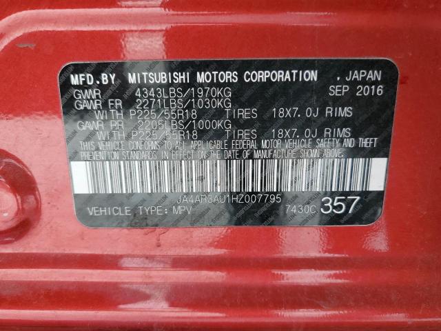 Photo 14 from auction – 2017 MITSUBISHI OUTLANDER with VIN JA4AR3AU1HZ007795