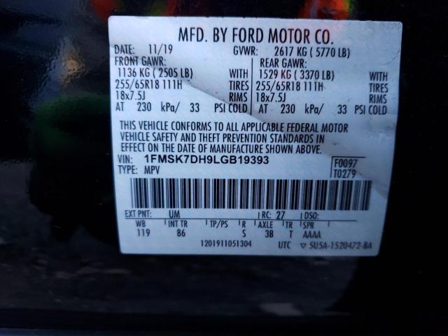 Photo 14 from auction – 2020 FORD EXPLORER X with VIN 1FMSK7DH9LGB19393