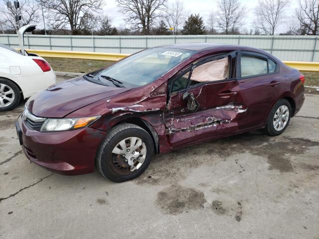 HONDA CIVIC LX 2012 with VIN 2HGFB2F57CH608540 - Photo from auction