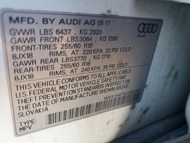 Photo 14 from auction – 2018 AUDI Q7 PREMIUM with VIN WA1LHAF76JD000167