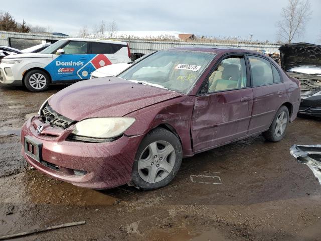HONDA CIVIC EX 2004 with VIN 2HGES26784H583095 - Photo from auction