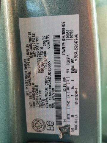 Photo 14 from auction – 2013 FORD ESCAPE SE with VIN 1FMCU9G98DUD20655