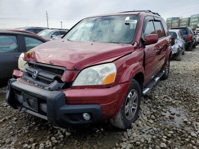 HONDA PILOT EXL 2004 with VIN 2HKYF18634H575668 - Photo from auction