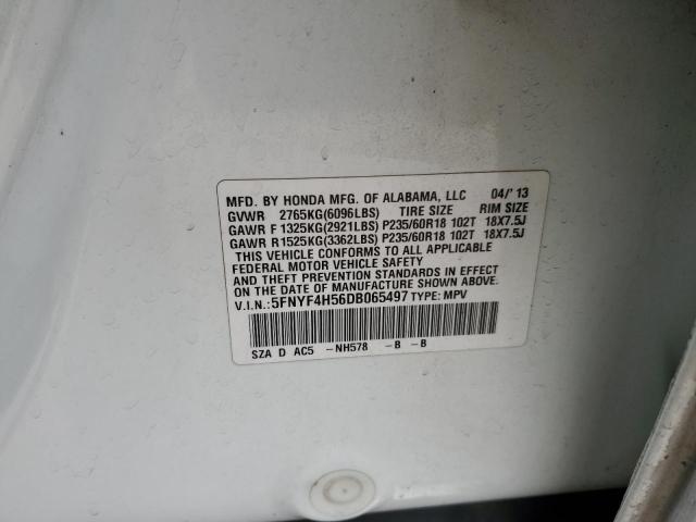 Photo 14 from auction – 2013 HONDA PILOT EXL with VIN 5FNYF4H56DB065497