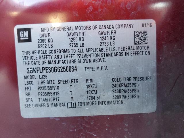 Foto 14 de la subasta – 2016 GMC TERRAIN SL con VIN 2GKFLPE30G6250034