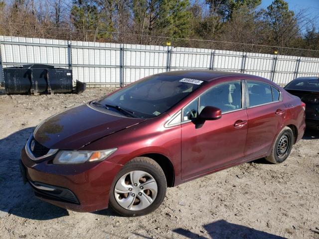 HONDA CIVIC LX 2013 with VIN 19XFB2F55DE259857 - Photo from auction