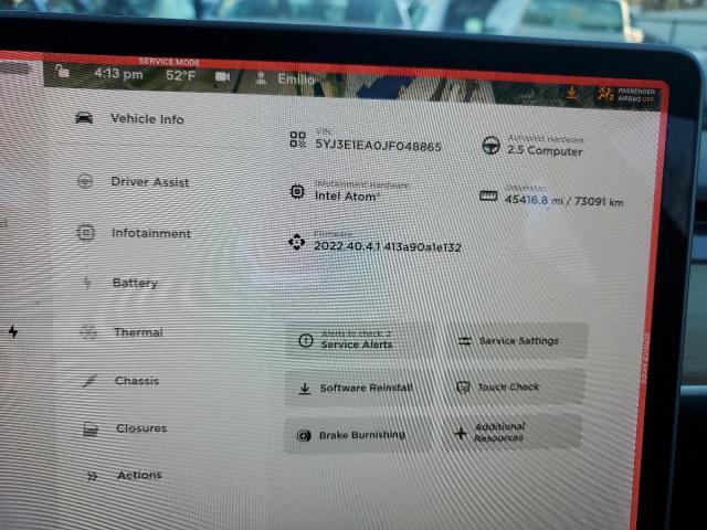 Photo 9 from auction – 2018 TESLA MODEL 3 with VIN 5YJ3E1EA0JF048865