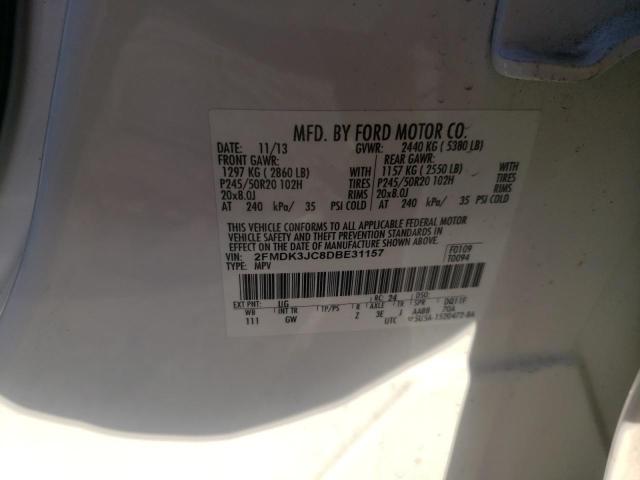 Photo 14 from auction – 2013 FORD EDGE SEL with VIN 2FMDK3JC8DBE31157
