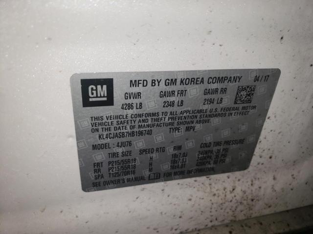 Photo 14 from auction – 2017 BUICK ENCORE PRE with VIN KL4CJASB7HB196740