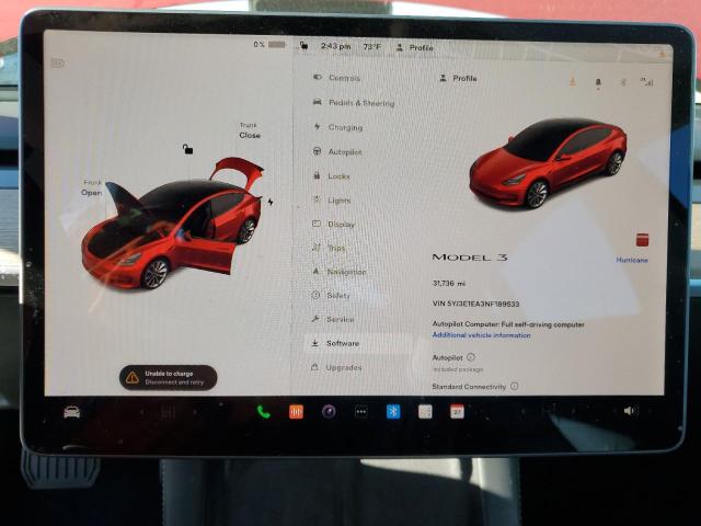 Photo 9 from auction – 2022 TESLA MODEL 3 with VIN 5YJ3E1EA3NF189533
