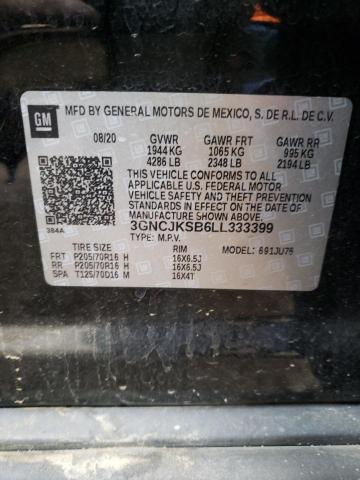 Photo 14 from auction – 2020 CHEVROLET TRAX LS with VIN 3GNCJKSB6LL333399