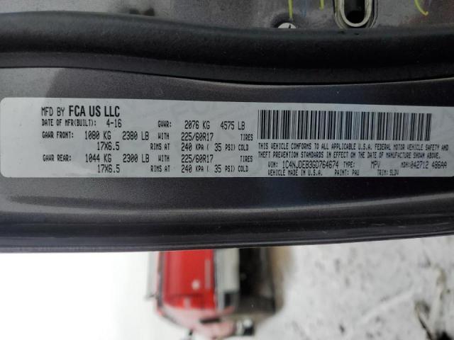 Photo 14 from auction – 2016 JEEP COMPASS LA with VIN 1C4NJDEB3GD764674