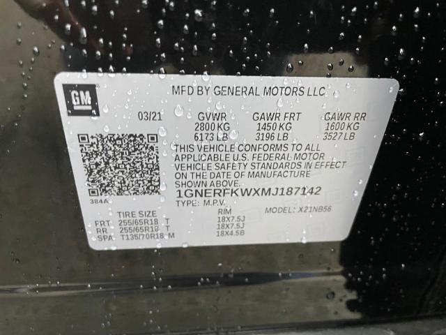 Photo 10 from auction – 2021 CHEVROLET TRAVERSE L with VIN 1GNERFKWXMJ187142