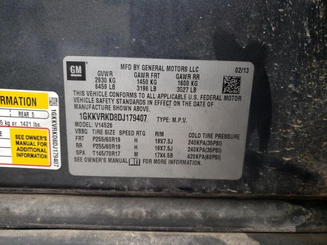 Photo 14 from auction – 2013 GMC ACADIA SLT with VIN 1GKKVRKD8DJ179407
