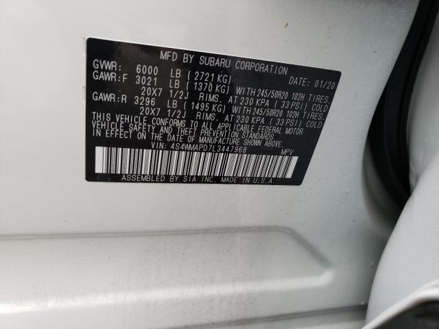 Photo 14 from auction – 2020 SUBARU ASCENT LIM with VIN 4S4WMAPD7L3447968