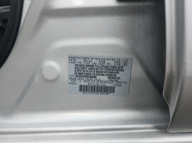 Photo 10 from auction – 2017 NISSAN VERSA S with VIN 3N1CN7AP0HL806389