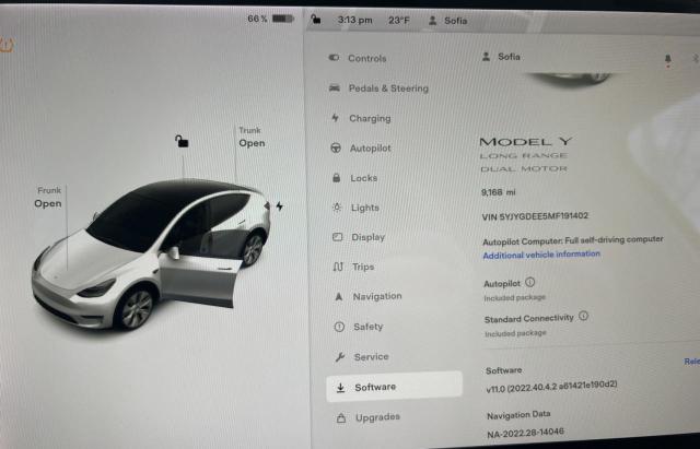 Photo 8 from auction – 2021 TESLA MODEL Y with VIN 5YJYGDEE5MF191402