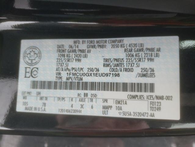 Photo 14 from auction – 2014 FORD ESCAPE SE with VIN 1FMCU0GX1EUD97198