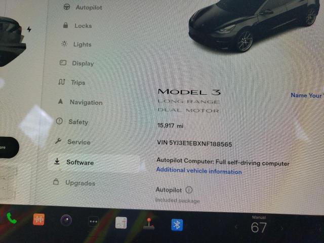 Photo 9 from auction – 2022 TESLA MODEL 3 with VIN 5YJ3E1EBXNF188565