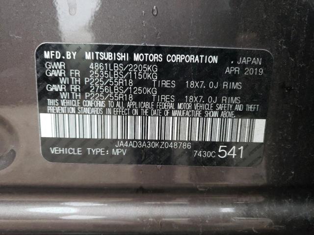 Photo 14 from auction – 2019 MITSUBISHI OUTLANDER with VIN JA4AD3A30KZ048786