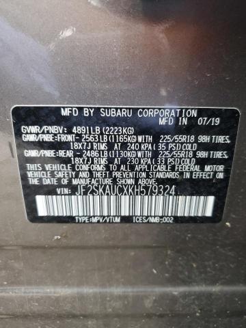 Photo 14 from auction – 2019 SUBARU FORESTER L with VIN JF2SKAUCXKH579324