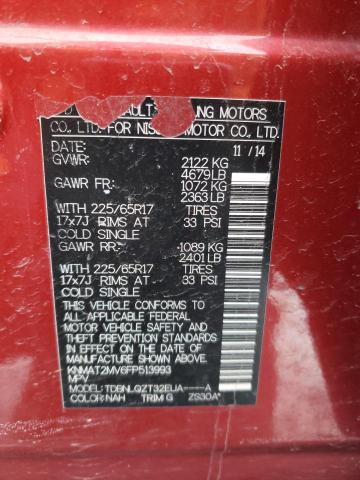 Photo 14 from auction – 2015 NISSAN ROGUE S with VIN KNMAT2MV6FP513993