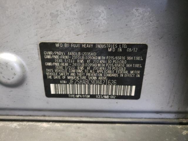 Photo 14 from auction – 2013 SUBARU FORESTER 2 with VIN JF2SHABC9DH421626