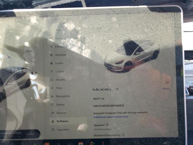 Photo 9 from auction – 2022 TESLA MODEL 3 with VIN 5YJ3E1EA3NF288918