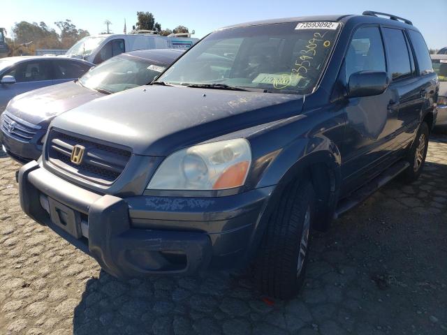 HONDA PILOT EXL 2004 with VIN 2HKYF18784H501428 - Photo from auction
