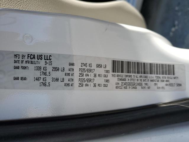 Photo 14 from auction – 2016 DODGE GRAND CARA with VIN 2C4RDGBG5GR124926