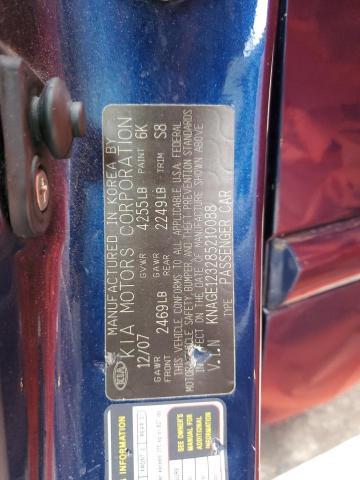 Photo 10 from auction – 2008 KIA OPTIMA LX with VIN KNAGE123285210088