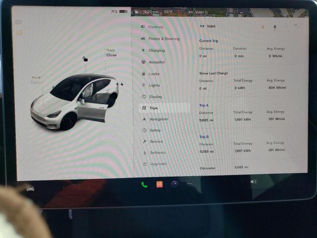 Photo 9 from auction – 2022 TESLA MODEL Y with VIN 7SAYGDEF7NF487034
