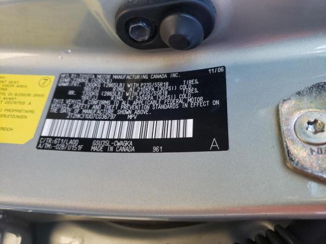 Photo 14 from auction – 2007 LEXUS RX 350 with VIN 2T2HK31U07C036797